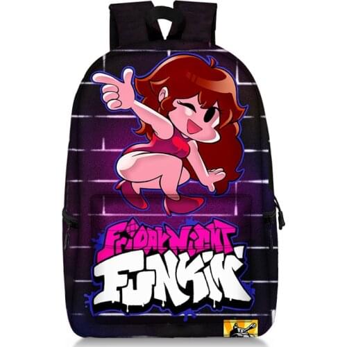 17 inch Game Friday Night Funkin Boys Girls Backpack for Teenager Laptop Mochila Student School Backpack Travel Bags