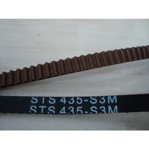 S3M round belt with 201mm 435mm length timing belt with yellow cloth on tooth side sell on one pack