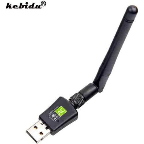 Kebidu Free Driver Network Cards Wifi Adapter USB Dual Band 600Mbps 5/2.4Ghz LAN Antenna Dongle Wifi for Win 7 8 10 RTL8811AU