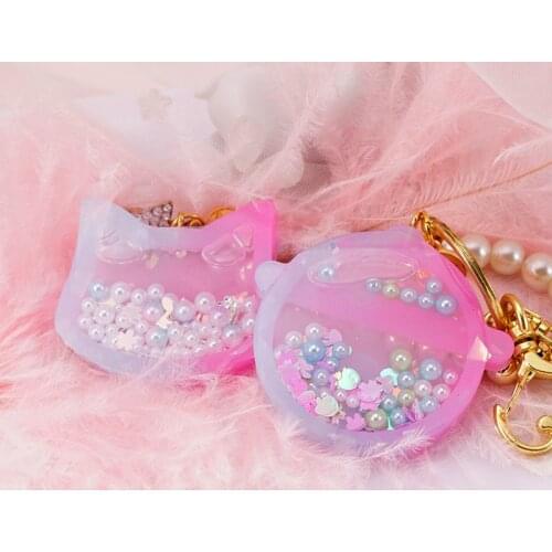 DIY Shaker Silicone Molds Ice cream strawberry silicone Jewelry UV Epoxy Resin Mold Key Chain Pendant Craft DIY Making Mould