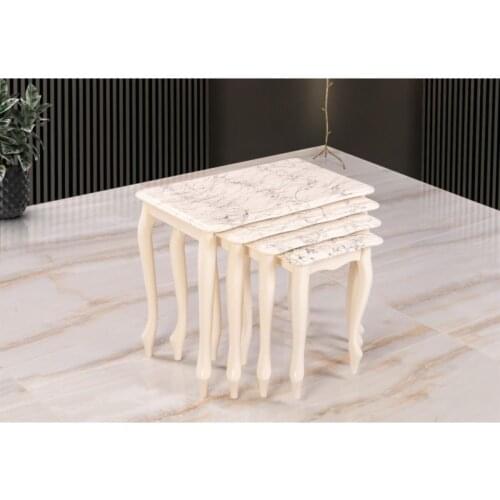 Modern Marble Cream Lükens Zigon Coffee table Pad coffe table
