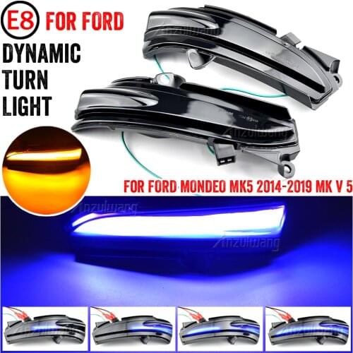For Ford Mondeo MK5 2014-2019 MK V 5 LED Dynamic Turn Signal Side Mirror Blinker Indicator Sequential Light 2015-2018 MK V 5