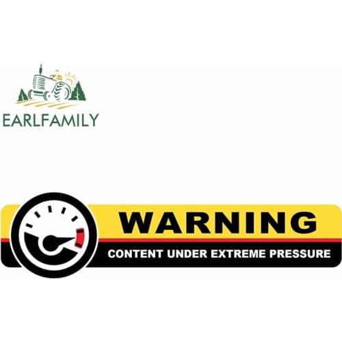 EARLFAMILY 13cm x 3.4cm For Warning Sign Motorcycle Car Stickers Anime Graphics Decal Bumper Vinyl Material Car Decoration