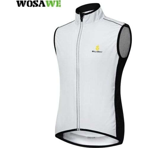 WOSAWE Cycling Vest Men Waistcoat Reflective Clothing Windcoat Breathable Bike Jacket Bicycle Cycle Sleeveless Jerseys 5 COLORS