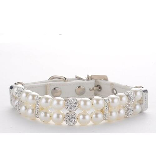 Dog Pearl Collar Handmade Wire Dog Rope Collar for dog Adjustable Cut Cat Collars Breakaway Puppy Collar pet accessories