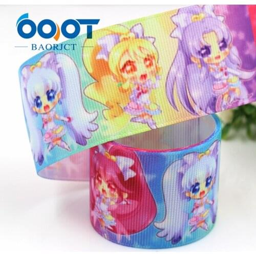 1-1/2'' 38mm Color girl Printed grosgrain ribbon,10yrds DIY Hair Bow Wedding Festival Home Party Birthday Decorations