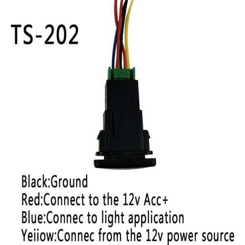 1Pcs Car Foglamp Switch Double Push 5-PIN 5 Wires 12V 24V ON-OFF Universal Switches Harness