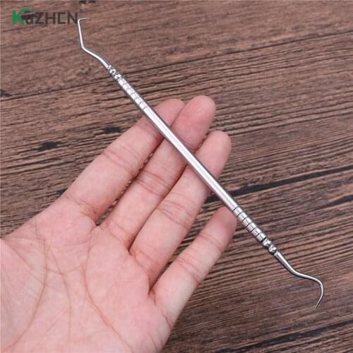 1pcs Double Ends Dentist Teeth Clean Hygiene Explorer Probe Hook Pick Stainless Steel Dental Tool Products