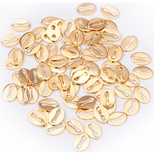 ASON Stainless Steel 100pcs Gold/Silver Color Chain Extender Connectors for Necklace Bracelet DIY Jewelry Making Supplies