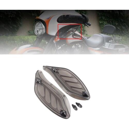 2 PCS ABS Motorcycle Smoke Adjustable Side Wings Air Deflectors for Harley Touring Electra Glide Classic EFI FLHTCI 1996-2013