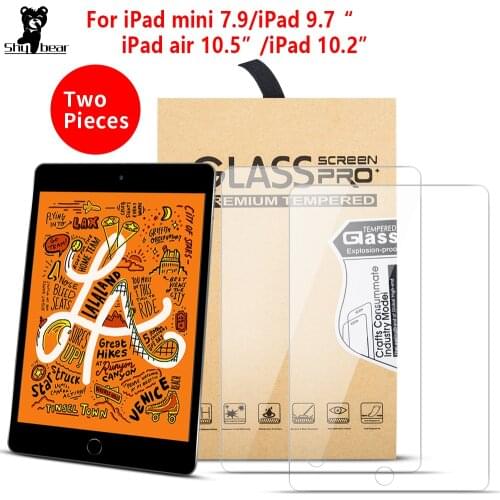 2PCS/Lot Screen Protector for iPad Pro 10.5 for iPad air 3 2019 Tempered Glass for iPad Mini 5 4 Air 1 2 for iPad 9.7 2018 film