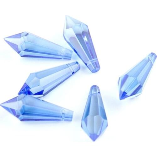 38mm Mix Color Crystal Icicle Drop Chandelier Hanging Parts Glass Prism Trimming Lighting Pendant For Home Decoration