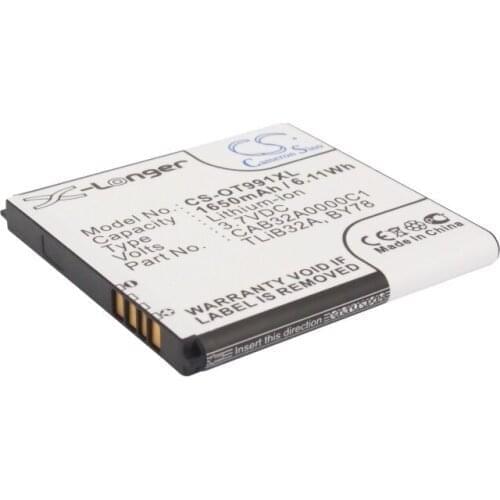 2021 Battery For Alcatel BY78 OT-992,OT-992D 1650mAh / 6.11Wh