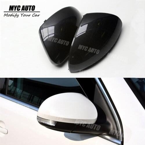 For Volkswagen VW Tiguan Sharan Torareg Replacement Style Carbon Look Style Rear View Mirror Cover 2009-2016 2017 2018 2019