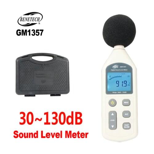 BENETECH Sound Level Meter Digital Noise Neter 30-130dB High Precision Handheld Noise Tester GM1357 Audio Level Decibel Meter