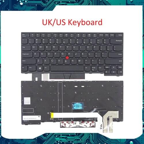 01YP268 FOR ThinkPad L480 L490 E480 E485 E490 E495 R480 Laptop Keyboard UK US No Backlit