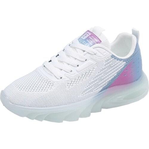 Womens Light Running Shoes Comfortable Breathable Sneakers Fashion Thick Soled Non Slip Basketball Shoes Female Fitness Shoes