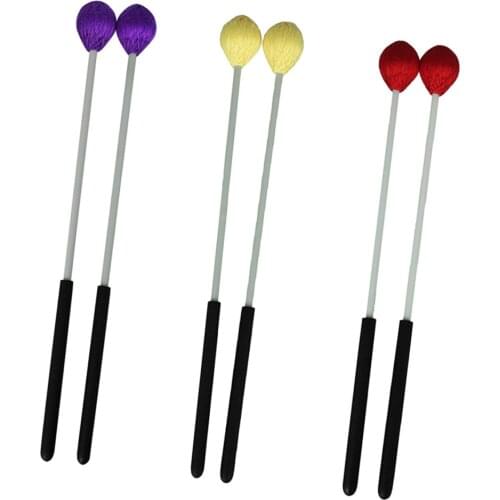 Tooyful 1 Pair Marimba Mallets Glockenspiel Xylophone Perform Practice Sticks Beaters Percussion Instrument Accessory