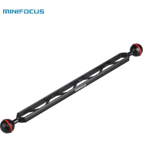 MINIFOCUS 12" Double Ball CNC Arm System Connector Ball Head Extension Bar for Strobe/video light and Diving Camera Tray/handle