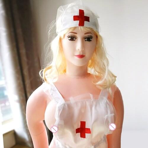 Seamless One-Handed Inflatable Dolls Free to Install With Hair Big Sex Doll Toys for Adult Men Silicone Vagina Anal Feet TPE