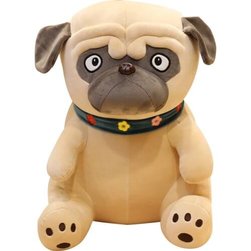 Plush Pug Toys Simulation Dog Doll Soft Stuffed Animal Shar Pei Pug Plush Pillow Kids Toy Soft Lifelike Cartoon Dolls Girl Gift