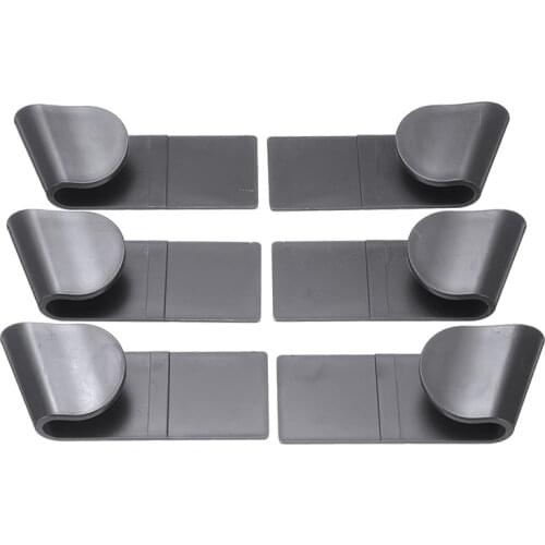 6pcs ABS Pot Pan Lid Rack Clip Cooker Pot Cover Frame Stand For Storing Pot Lids Dishes Storage Organizer Holder Wall Installed