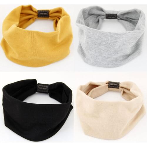 Big Wide Cotton Headband for Women Hair Accessories Fashion Solid Color Hairbands Korean Soft Head Band Girl Sport Turban