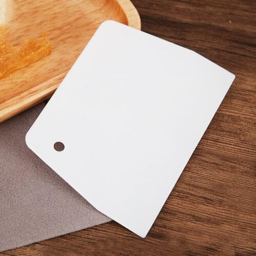 Dough Scraper Bowl Scraper Food-safe Plastic Dough Cutter Trapezoidal Plastic Scraper Practical Bench Scraper Multi purpose
