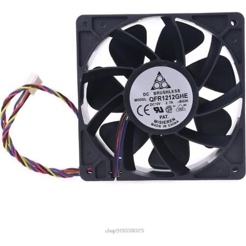 For QFR1212GHE QFR1212GHE-PWM 4Pin 12V 2.7A 12038 Server cooling fan 120*120*38mm for Bitcoin Miner Mar24 21 Dropship