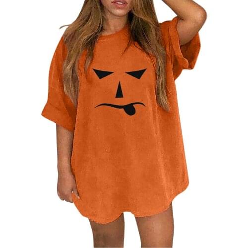 Women Halloween Tshirt Casual Printing Short Sleeves O-neck Tshirt Fashion Loose T-shirt Tops Camisetas Verano Mujer 2021 #PY