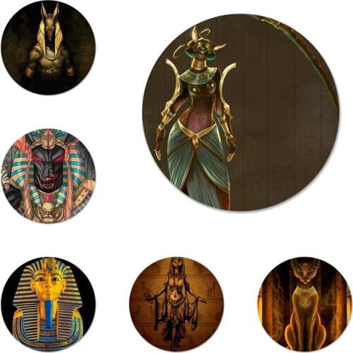 African Ancient Egypt Pharaoh cat Badge Brooch Pin Accessories For Clothes Backpack Decoration gift