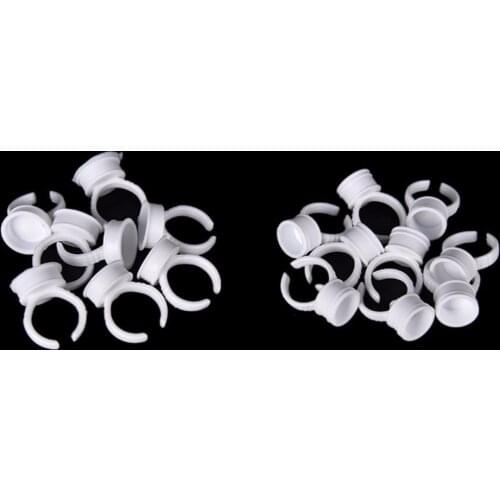 100Pcs Disposable Caps Microblading White Ring Tattoo Ink Cup For Tattoo Needle Supplies Accessorie Makeup Tattoo Tools