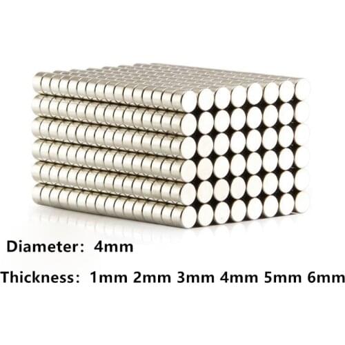 200PCS 4x1/2/3/4/5 /6mm Mini Small Round Magnet N35 Neodymium Magnet Diameter 4x1/ 2/3/4/5 /6mm Magnet NdFeB Strong Magnet