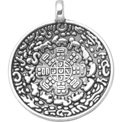 200pcs Tibetan Silver Tone Taiji Eight Trigrams The Nine Palace Chinese Zodiac Charms CHF017