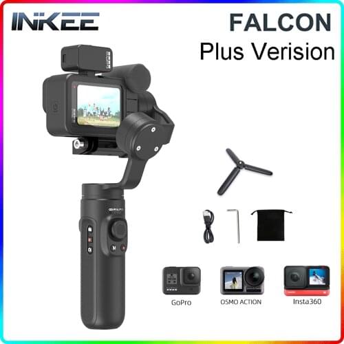 INKEE FALCON 3-Axis Action Camera Handheld Gimbal Stabilizer Anti-Shake Wireless Control for GoPro Hero 9 8/7/6/5 OSMO Insta360