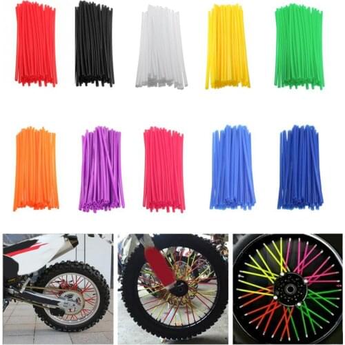 36pcs/lot Motorcycle Wheel Spoked Wraps Covers Motocross Dirtbike Dirt Bike Cool Accessories Rims Skins Covers Guard Protector
