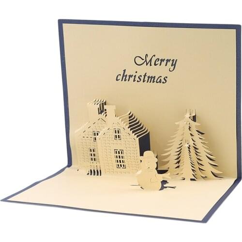 3D Pop Up Message Cards Laser Cut Postcard With Envelope Birthday Christmas Valentine' Day Greeting Cards Party Wedding Gifts