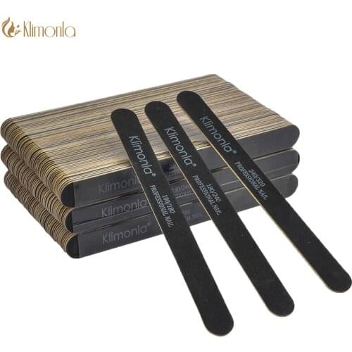 50 X High Quality Wood Nail Files Artificial Nails Tips File 100/180/240/320 Disposable Cuticle Remover Nail Art Styling Tools