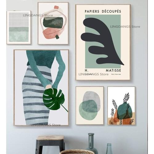 5d Diy Diamond Painting Abstract Poster Vintage Girl Green Plants Diamond Mosaic Embroidery Cross Stitch Kits Home Decor Gift