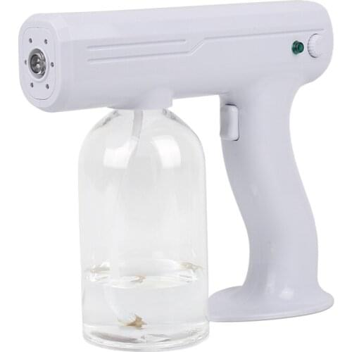 800ML USB Electric Sanitizer Sprayer Blue Light Rechargeable Nano Steam Water Spray Gun PC nozzle Disinfection Machine Atomizer