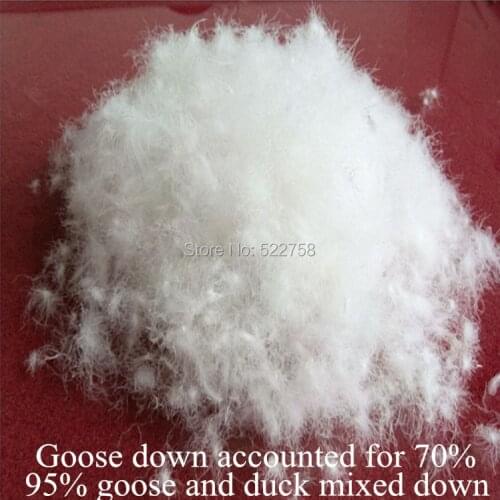95% white goose & duck mixed down/ goose accounted for 70% /fill power 750/comforter and jacket filler/ 1lb price free shipping