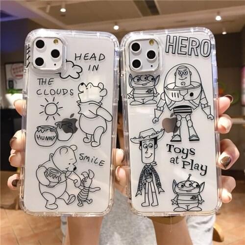 Disney Phone Case for IPhone 6 / 6S / 6plus 7 / 8 / Plus X / XS / XR / XS Max Cartoon Anime Character Anti-fall Silicone Case