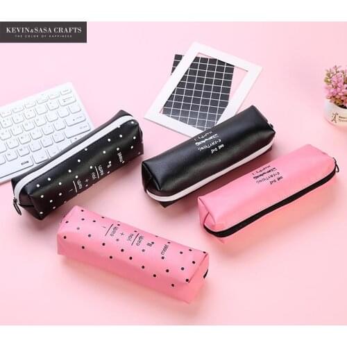 PU Pencil Case Large Capacity Pencilcase School Pen Case Supplies Pencil Bag School Pencils Pouch Stationery Pencil Makeup Case