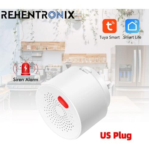 Tuya US Gas Detector Combustible Gas Leakage Detector 70DB APP Push Alarm Notifications Home Alarm System Home Security Guard