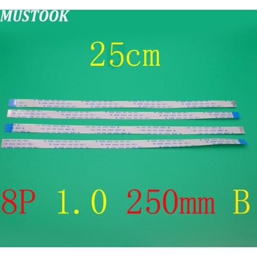 1pcs AWM 20624 80C 60V VW-1 FFC FPC flat flexible cable 1.0mm pitch 8pin Length 250mm Width 9mm Forward Flex cable Type B