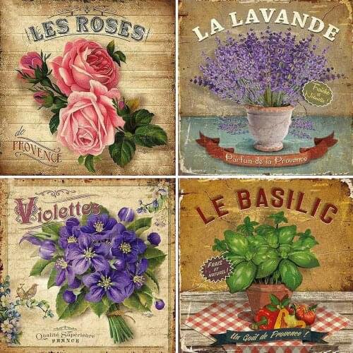 HUACAN Flower Diamond Painting Home Decoration Cross Stitch Full Square Drill Mosaic Beaded Embroidery Picture
