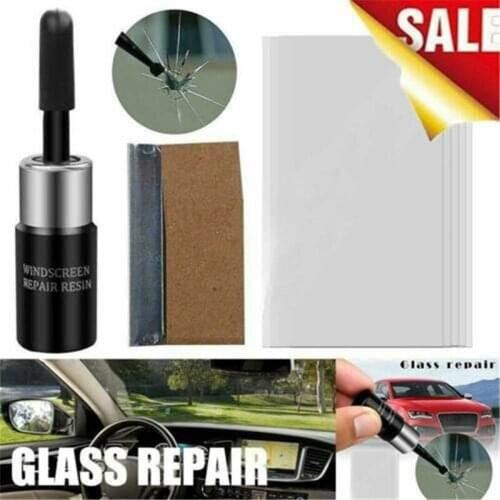 Car Windshield Repair Tool DIY Window Repair Tool Automotive Glass Nano Repair Fluid Car Window Glass Crack Chip Repair Tool Kit