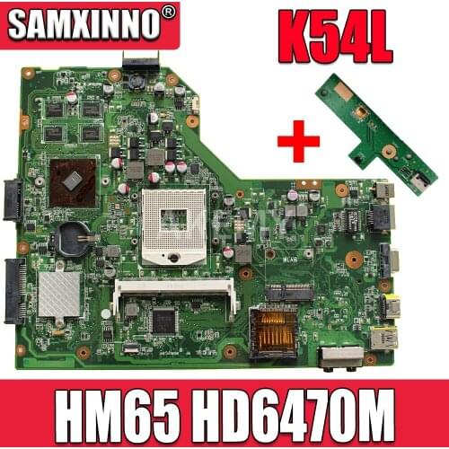 K54LY Laptop motherboard USB:3.0 1GB HM65 HD6470M For Asus K54LY X54HR K54HR X54H Test mainboard K54LY motherboard test 100% ok