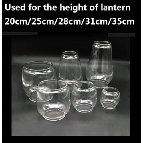 Quality Transparent Camp Lights Glass Lampshade Lantern Oil Lights Lamp Covers Kerosene Lamp Lighting Accessories Spare Parts
