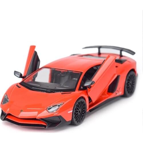 1:24 Lamborghini-Aventador SV Coupe Sports Car Static Die Cast Vehicles Collectible Model Car Toys